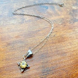 Citrine and Sterling Silver Necklace